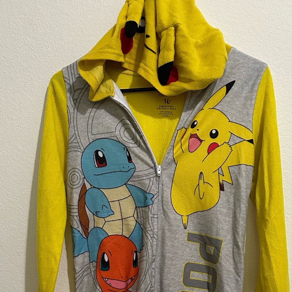 Pokémon Pikachu Hoodie Zipper Pajamas